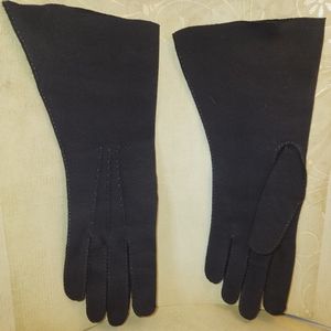 Black Suede Gauntlets